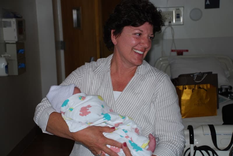 Katherine as a newborn